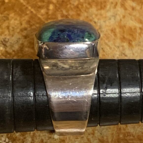 Jay King Ring Size 7 Sterling Silver and Azurite Statement Vintage - Picture 6 of 7